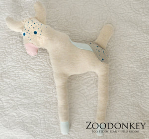 The sleep animal collection - ECO Zoodonkey, off-white / brown / mint